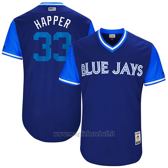 Maglia Baseball Uomo Toronto Blue Jays 2017 Little League World Series Ja Happ Royal